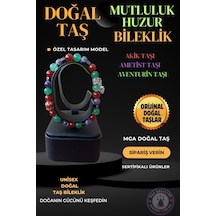 Akik Taşı Ametist Taşı Aventurin Taşı Doğal Taş Bileklik Mor Yeşil Kırmızı Mor Yeşil Kırmızı
