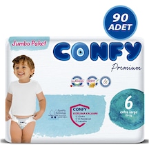Confy Premium Bebek Bezi 6 Numara Extralarge 15 Kg 90 Adet
