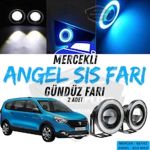 Dacia Lodgy 2012-2022 Uyumlu Üniversal Mercekli Angel Sis Farı Metal Su Geçirmez 76 Mm Buz M Halkalı Gündüz Farı Sis Farı 55535777