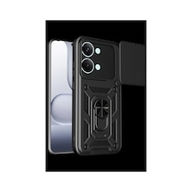 Poco X8 Pro Max Pars Lens Yüzüklü Silikon - Siyah