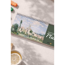 Tarihsiz Spiralli Haftalık Masaüstü Planlayıcı - Kale - 10x30 Cm Plango Turkuaz