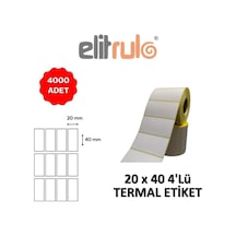 Elitrulo Barkod Etiketi 20x40 4 Lü Termal - 4000 Adet Diğer