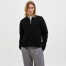 Jack & Jones Milano Stitch Erkek Siyah Sweatshirt 12281743-b Siyah