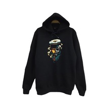 Kuru Kafa Korsan Baskılı Sweatshirt Siyah