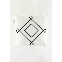 Koza Home Craft Siyah Baklava Dilimi Desenli Boncuk Elyaf İç Dolgulu Kırlen Standart