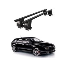 Royal Alfa Romeo 159 2006-2013 Uyumlu Siyah Kilitli Ara Atkı Port Bagaj Tavan Barı