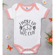 Bk Gift Bk Kids This Cute Tasarımlı Pembe Bebek Body Zıbın-1 12-18 Ay Sarı