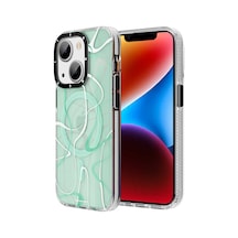 YoungKit iPhone Uyumlu 14 Plus Kılıf Magsafe Şarj Özellikli Youngkit Water-Ink Serisi Kapak Youngkit-10193