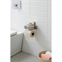 Yapışkanlı Tuvalet Wc, Stickerli Tuvalet Kağıtlığı Siyah Siyah