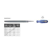 Tome Saplı Üçgen Eğe Kalın Diş 350mm