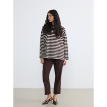 Lcw Modest Kahverengi Beli Lastikli Loose Fit Kadın Pantolon