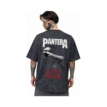 Pantera Rock Metal Müzik Grubu Sırt Baskılı Unisex Oversize Eskit Siyah