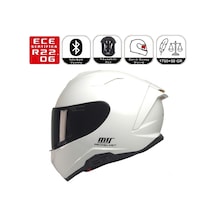 X340 Beyaz Motosiklet Kaskı Spoiler Mod Güneş Vizörlü Full Face Kask