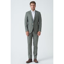 White Stone Bangor T2430 Slim Fit 6 Drop Likralı Keten Takım Elbise Desenli-desenli Çok Renkli
