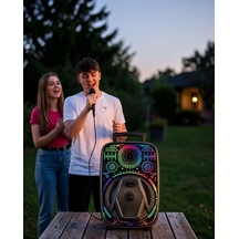 Bluetooth Hoparlör 8 İnç Rgb Işıklı Mikrofonlu Uczzzlf3880hoparlör-1