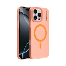 Apple iPhone 16 Pro Max Magsafe Uyumlu Mat Sert Klein Kılıf Turuncu
