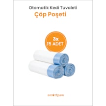 Smartpaw Otomatik Kedi Tuvaleti Çöp Poşeti 15'li - 3 Rulo X 15 Adet