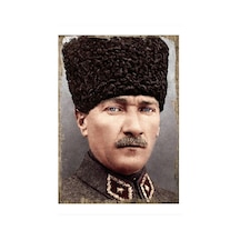 Bedeko Mustafa Kemal Atatürk Portre Model Ahşap Tablo 35 Cm X 50 Cm
