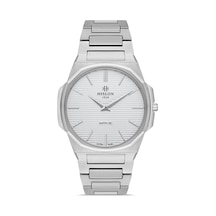 Hislon Cl127s-02ss Safir Camlı Çelik Kordon Çelik Kasa 3 Atm Suya Dayanıklı Metalik Renk Erkek Kol Saati Metalik