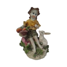 Kız Biblo Tavşanlı Polyester 13 Cm