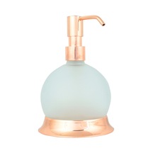 Fkn Bakır Buzlu Camlı Tombik Sıvı Sabunluk