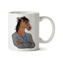 Bojack Horseman Mr Peanutbutter Horse Drawing İki Tarafı Baskılı Kupa Bardak Çok Renkli