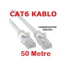 Cat6 Kablo Ethernet Adsl Lan Patch Kablo Fabrikasyon Uç 50 Metre