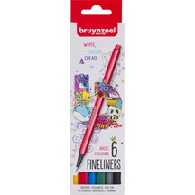 Bruynzeel Fineliners 6'Lı Temel Renkler Kalem Seti 60241006