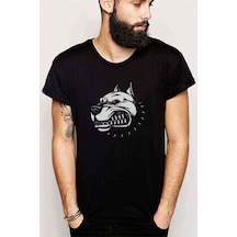 Pitbull Hate Baskılı Siyah Erkek Tshirt