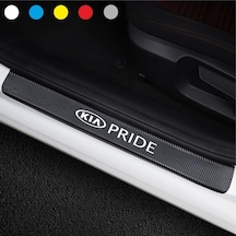 Kia Pride Için Karbon Kapı Eşiği Sticker ( 4 Adet )