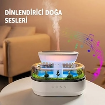Yağmur Damlası Hava Nemlendirici - Aromaterapi Difüzör - 7 Renk Rgb - Dinlendirici Sesler - Sessiz Çalışma - Damlama Sesi - Otomatik Kapanma