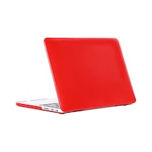 Cbtx MacBook Air 13" Koruyucu Şeffaf Sert Laptop Kılıfı Kırmızı