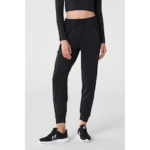 Hummel Siyah Kadın Regular Fit Geniş Paça Baskılı Eşofman Altı Siyah