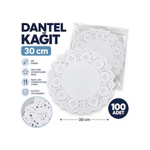 Dantel Kâğıt 30 Cm 100 Adet Dekoratif Pasta Ve Servis Altlığı - 920889141