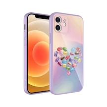 Ardemix Apple Uyumlu iPhone 12 Kamera Korumalı Desenli Sert Silikon Epoksi Kılıf-no1 NO1