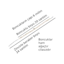 Kedi Boyun Tasması Ahşap Boncuklu Zincirli Zilli Boyuntasması Hafif Tasma Boncuk Tasma
