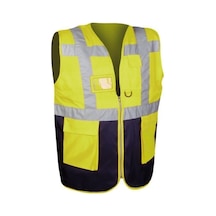 Fosforlu Ikaz Yeleği Mühendis Tipi Çift Renk - Sarı Lacivert Xl Extra Large Diğer