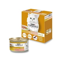 Parça Etli Somon Tavuk Kedi Yaş Maması 24x85 Gr