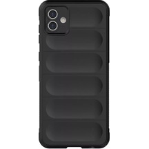 Samsung Galaxy Uyumlu A06 Kılıf Elde Tutma Kolaylıkla Kaydırmaz Kenar Line Dizayn Optietnik Kapak Siyah