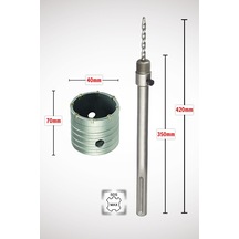 40mm Beton Duvar Delme Panç + Sds-max 350mm Uzun Adaptörlü