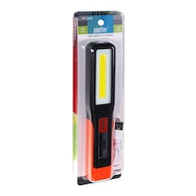 Pt-998 Xpe Led Usb Şarjlı El Feneri Kırmızı - Siyah