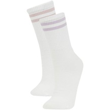 Defacto Kadın 2li Pamuklu Uzun Çorap B6919axnswt1