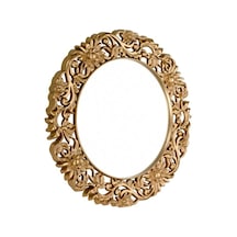 Dekoratif Büyük Yuvarlak Salon Ayna Gold
