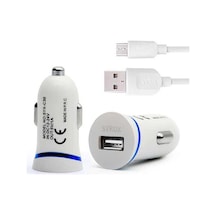 Syrox C28 Araç Şarj Aleti Micro Usb Kablo Set 1.0A Beyaz