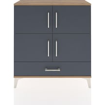 Arges Şifonyer 4 Raflı Tek Çekmeceli 4 Kapaklı 88x30x96 Çam-a... Çam