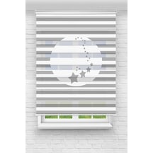 Perdecizade Enxboy Aydaki Yıldızlar Dijital Baskılı Zebra Perde-cocuk Odası-stor Perde Renkli