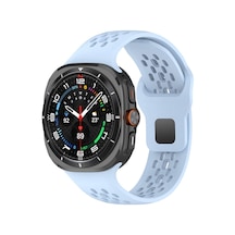 Galaxy Watch Ultra 47mm Ogaa Krd-119 Delikli Tasarım Silikon Kordon-mavi Açık