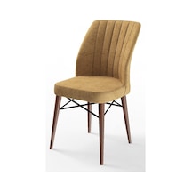 Canisa Concept Flex Serisi Cappuccino Renk Ayaklı Sandalye Cappuccino / Ceviz Ayaklı