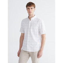 Lcwaıkıkı Classic Beyaz Regular Fit Ekose Armürlü Erkek Gömlek Lcwaıkıkı Classic Beyaz Regular Fit Ekose Armürlü Erkek Gömlek