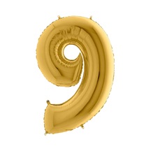 Gold Folyo Balon 9 Rakamı 40 CM